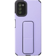 Mudanis Samsung Galaxy A03S Kılıf Mega Standlı Silikon - Lila
