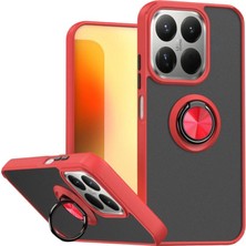 Mudanis Xiaomi Mi 15T Montreal Yüzüklü Silikon Kapak - Kırmızı
