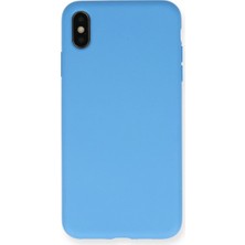 Mudanis Apple Iphone Xs Max Kılıf Nano Içi Kadife Silikon - Mavi