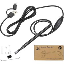 Uravas Store Powermaster PM-22161 3ın1 USB Kulak Muayene Endoskop Kamera
