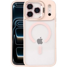 Mudanis Joko Apple Iphone 17 Pro Remim Lensli Magsafe Standlı Kapak - Pembe