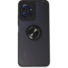 Mudanis Xiaomi Redmi Note 12 4g Kılıf Montreal Yüzüklü Silikon Kapak - Siyah