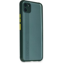 Mudanis Realme C11 Kılıf Miami Şeffaf Silikon - Koyu Yeşil