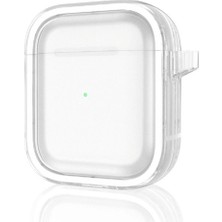 Mudanis Apple Airpods 4 (4.nesil) Shiny Şeffaf Kılıf - Beyaz