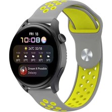 Mudanis Watch 20MM Spor Delikli Kordon (Saat Değildir) - Gri-Yeşil