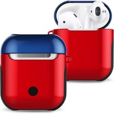 Mudanis Apple Airpods 2 (2.nesil) 3in1 Kılıf - Kırmızı-Lacivert