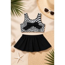 Beniizle Fırfırlı Kız Çocuk Mayo Bikini Takım