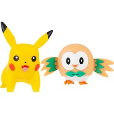 Jazwares Pokemon Battle 2'li Figür Seti POK/PKW3355-C - Pikachu ve Rowlet