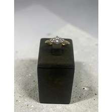 Xuping Jewelry Xuping Seri Gold Altın Kaplama Prenses Kesim Tektaş Yüzük - Kararmaz Vıp Seri Alyans Yanı