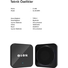 S-Link Carplay Aı Box NETFLIX-YOUTUBE-16GB Carplay Aı Box Adaptörü