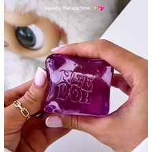 LRS Store Nee Doh Nice Cube Squishy Stres Küpü Orijinal– Yumuşak Sıkma Oyuncağı | Anti Stres Squishy Jel Küp Mor