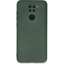 Mudanis Xiaomi Redmi Note 9 Kılıf Nano Içi Kadife Silikon - Koyu Yeşil