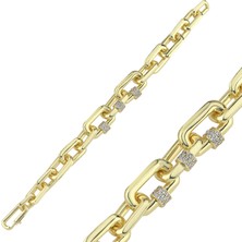 Merano Design Dextera Gold Bileklik Kadın İçin Şık Tasarım Parlak Malzeme ile