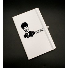 As Gift Kişiye Özel 29 Ekim Atatürk Baskılı  Beyaz Defter