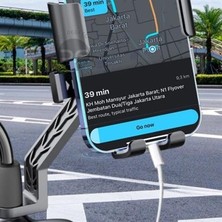 Ozcmax Motor,motosiklet,bisiklet ,scooter Için 360 Derece Dönebilen Dikizz Aynası Versiyonu Telefon Tutucu Aparat