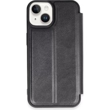 Uslucan Alışveriş Newface Apple iPhone 14 Kılıf Flip Cover - Siyah