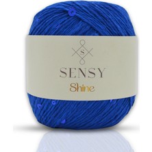 Sensy Shine Pullu Örgü Ipi Pullu Ip Saks Mavisi