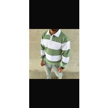 The Kaplan Clothing Oversize Polo Yaka Mint Sweatshirt