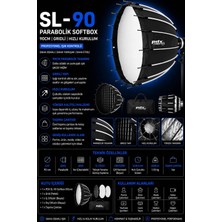 Pdx Sl-90 Softbox | 90CM | Parabolik Gridli | Kolay Kurulum