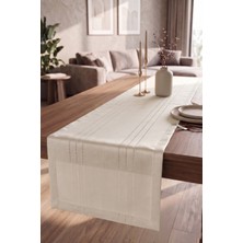 Miabella Home Masa Ranner 45 x 220 cm Runner Amerikan Servisi Keten Dokulu Masa Runner Dekoratif Runner
