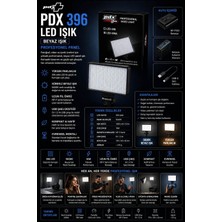 Pdx 396 LED Işık | Beyaz | Profesyonel Panel