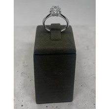 Xuping Jewelry Xuping Seri Gümüş Renk Tektaş Yüzük - Zirkon Taşlı Kararmaz Minimal Alyans Yanı-Gosessa