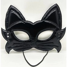 Uravas Store Siyah Renk Kumaş Malzemeden Imal Eva Kedi Maskesi 19X15 cm