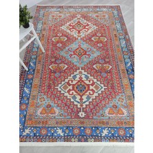 Pera Halı Kırmızı Mavi Vintage Otantik Halı - 2257OU