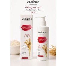 Vitalizma Pirinç Mayası Yüz Temizleme Jeli - Aydınlatıcı, Leke Karşıtı ve Gözenek Sıkılaştırıcı - Arbutin & Niasinamid 200 ml
