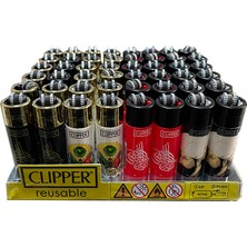 CLİPPER Clipper Pocket Taşlı Doldurulabilir Çakmak 48’li Paket | Orijinal Clipper