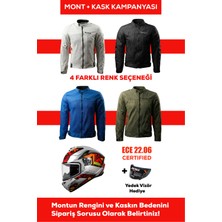 Revertech Şehir Içi Kullanıma Uygun Korumalı Yazlık Motosiklet Montu + Hediye Axxıs Draken S Jolly Kask 🎁