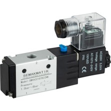 SEMAKMATİK Pnömatik 3/2 - 1/8" Tek Bobin Normalde Kapalı Solenoid Valf