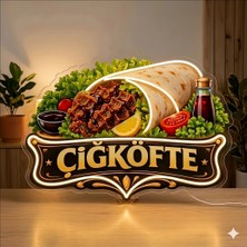 Neonled Çiğ Köfte Baskılı Neon LED Dekoratif Aydınlatma