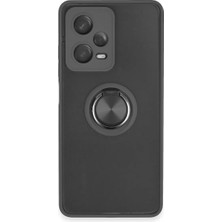 BSH Gülbay Mobilya Newface Xiaomi Redmi Note 12 Pro 5g Kılıf Montreal Yüzüklü Silikon Kapak - Siyah