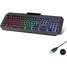 Pileli Store Kablolu Oyuncu Klavye LED Q Siyah HDX2605