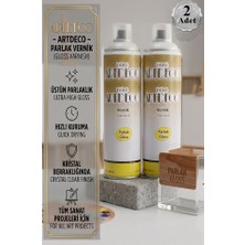Artlantis Parlak Vernik 400 ml Sprey 2 Adet Artdeco Kalıcı Şeffaf Koruma Iç ve Dış Mekan Akrilik Çizilmeye Karşı Dayanıklı Kalıcı