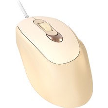T-Wolf V2 Kablolu Mouse 1600 Dpı Ergonomik USB Ofis Laptop Mouse Pembe