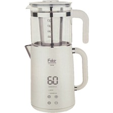 Fakir Demia 1.2 L Kapasiteli Beyaz Çay Makinesi Paslanmaz Çelik ve Cam Malzemeden