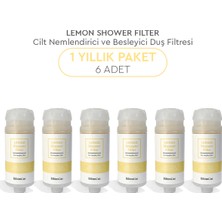 Bibimcos Lemon Shower Filter - Limon Özlü Duş Filtresi 6\'lı (1 Yıllık Paket)