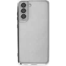 BSH Gülbay Mobilya Newface Samsung Galaxy S21 Fe Kılıf Razer Lensli Silikon - Gümüş