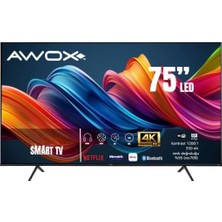 Awox B227500 4K Ultra Hd 75" 190 Ekran Uydu Alıcılı Smart LED Tv