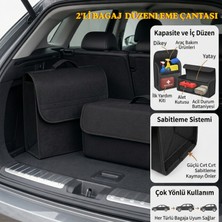 Multi Trendy 2’li Oto Bagaj Organizer Seti Keçe Cırtlı Araç Içi Bagaj Düzenleyici Çanta