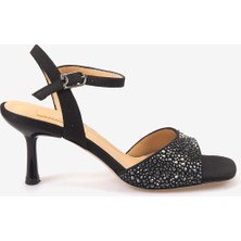 Hawen Angels Kadın Kösele Taban 7,5cm Topuklu Saten Gece & Abiye Ayakkabı 6895-26-V1