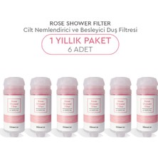 Bibimcos Rose Shower Filter - Gül Özlü Duş Filtresi 6\'lı (1 Yıllık Paket)