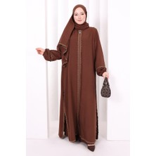 Bym Fashion Dantel Detaylı Üçlü Takım 8032 Kahverengi