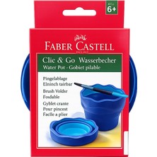 Faber-Castell Sulu Boya Suluğu Su Kabı Clic&go Mavi