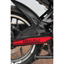 Banxtre Bajaj Motor Grubu Için Yan Maşaya Uygun Bajaj Yazılı Kaplama Sticker (33CMX5CM) (1 Adet)