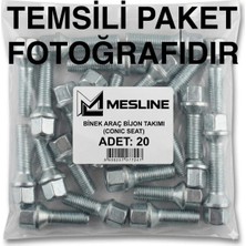 Mesline Üniversal Çelik Jant Bijonu M12 X1,25 28 Boy