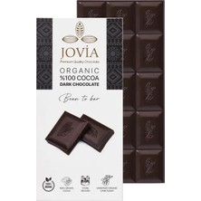 Jovia Organik Çikolata - %100 Bitter Sade 75 gr