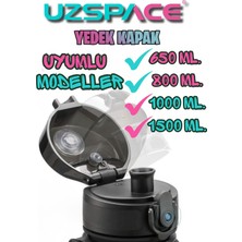 Uzspace Yedek Kapak Siyah - 650/800/1000/1500 ml Uyumlu